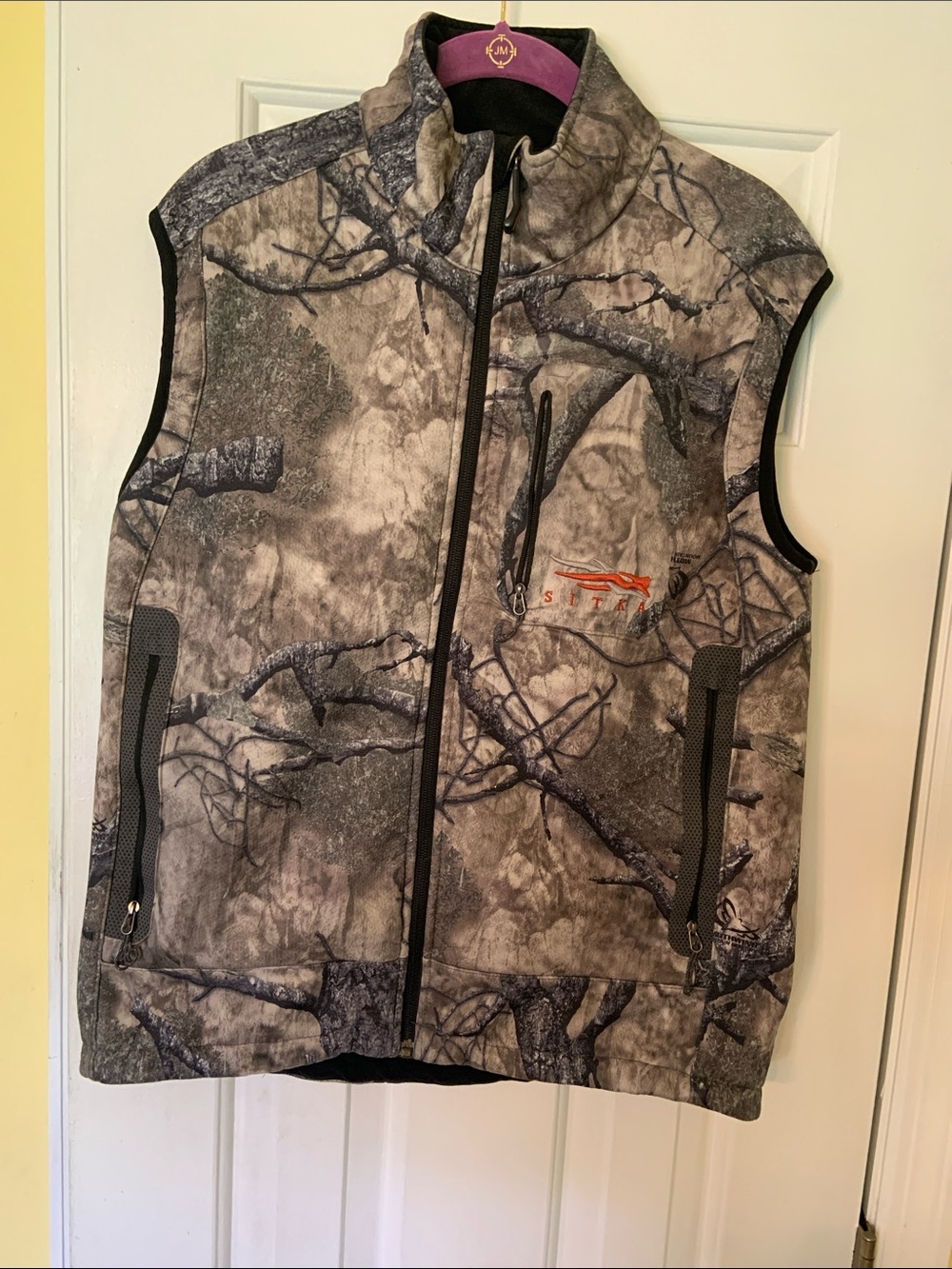 Sitka Medium Camo Fleece Vest - Gray Green